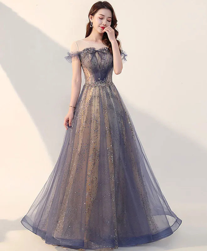 Elegant Tulle Long Prom Dress, Tulle Formal Dress