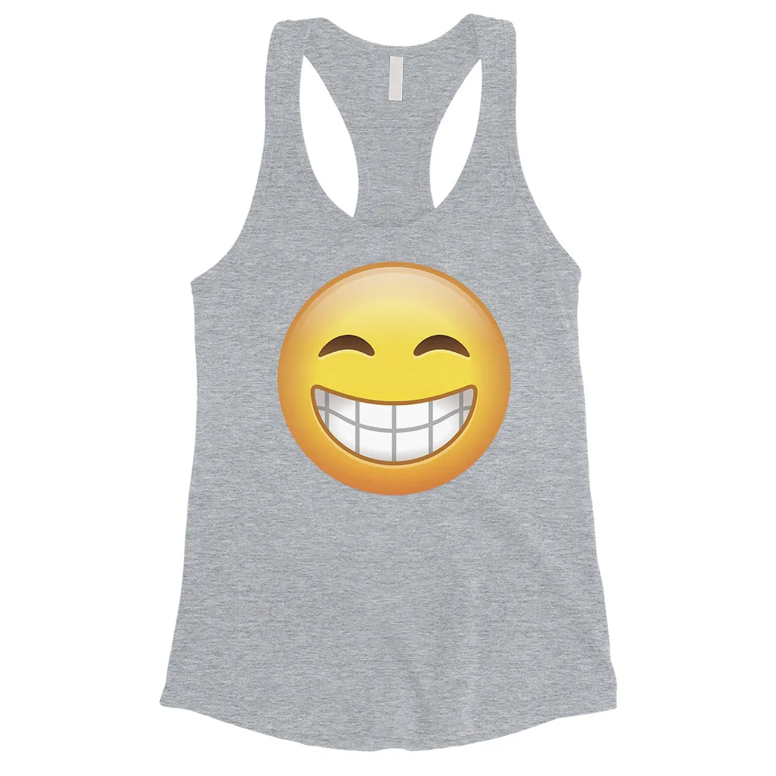 Emoji-Smiling Womens Optimistic Perfect Halloween Costume Tank Top