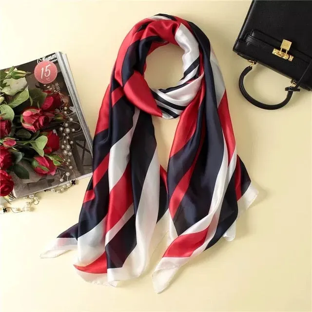 Fashion Silk Scarf Printed Bandana Shawl #LZ141