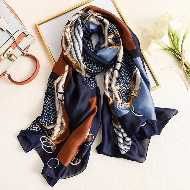 Fashion Silk Scarf Printed Bandana Shawl #LZ141