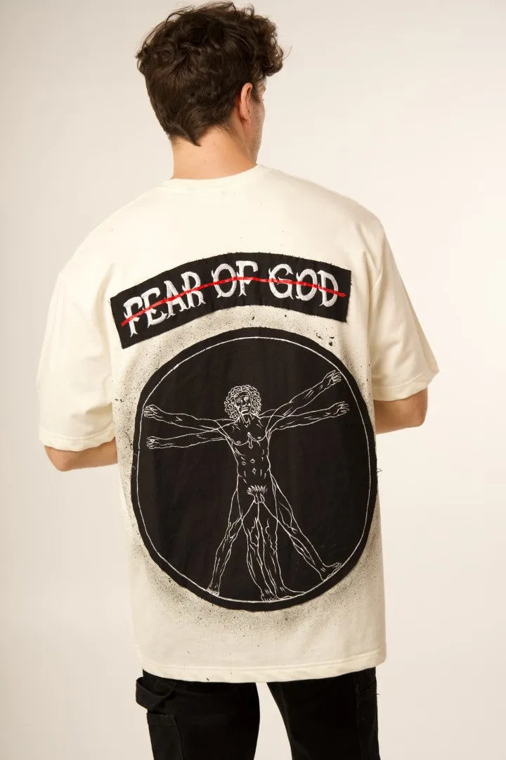 FEAR OF GOD vs VITRUVIAN MAN OFF WHITE VALKYRE TSHIRT