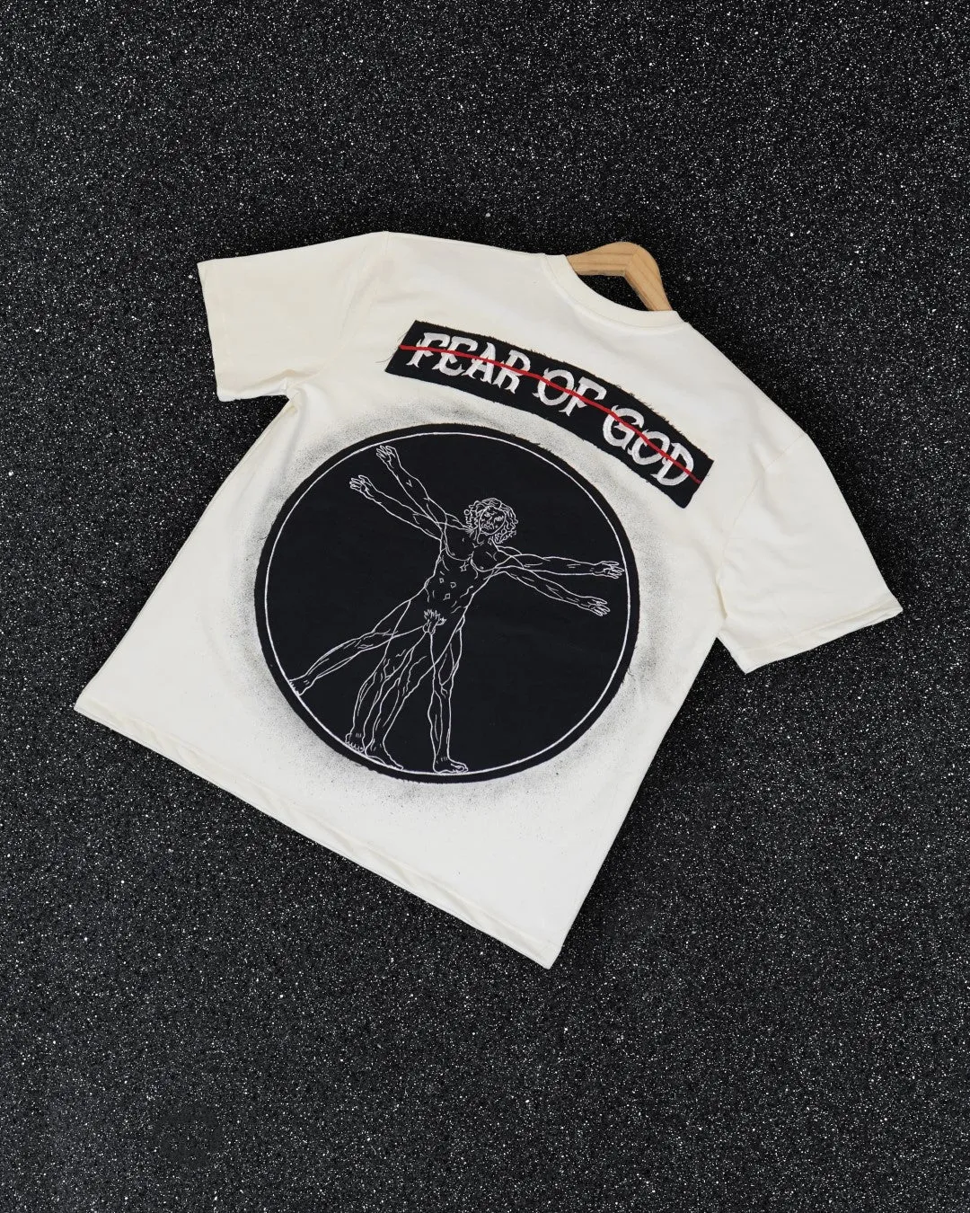 FEAR OF GOD vs VITRUVIAN MAN OFF WHITE VALKYRE TSHIRT