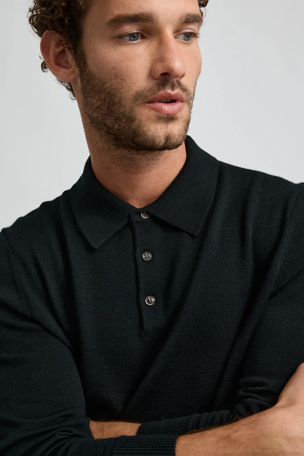 FINE KNIT POLO