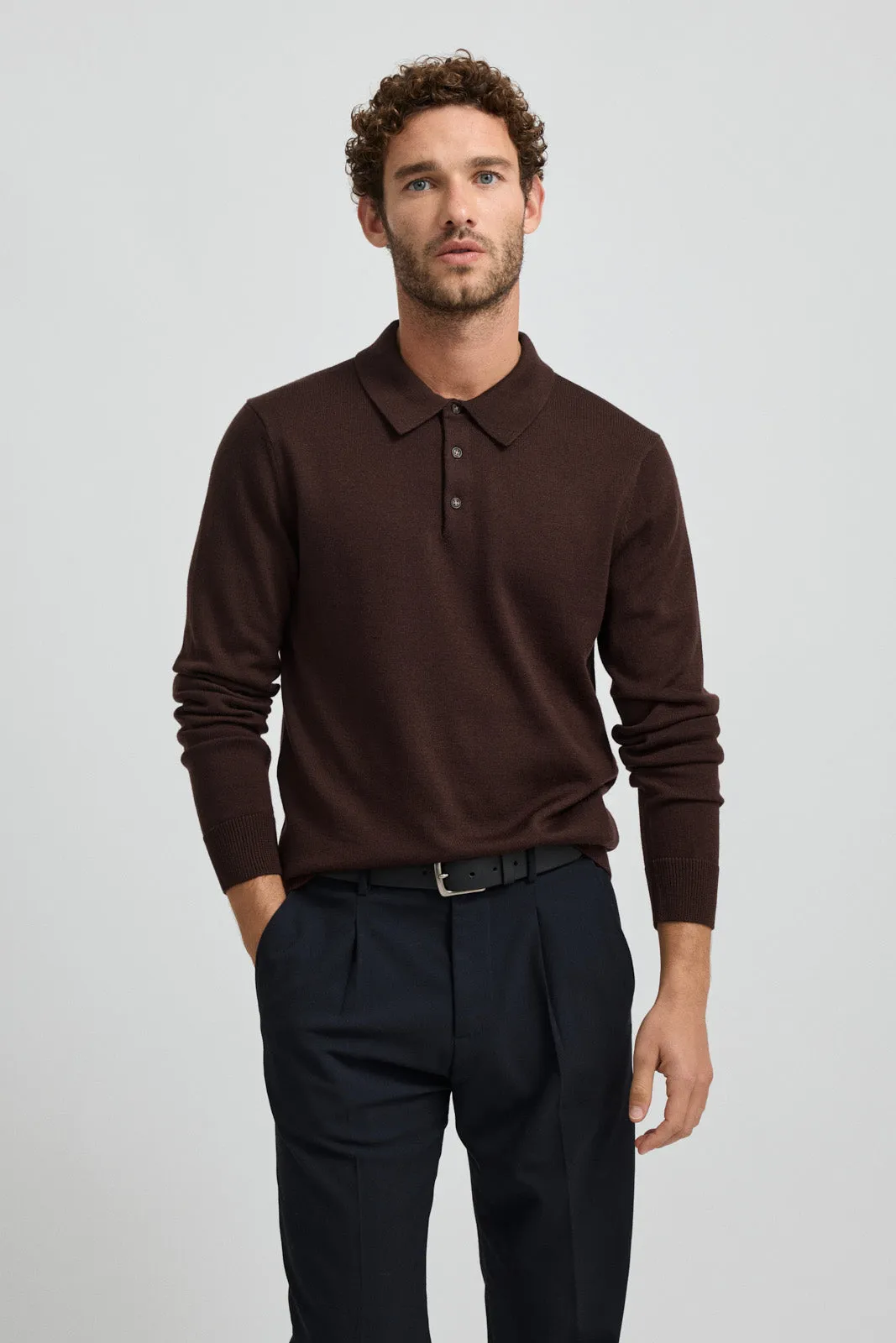 FINE KNIT POLO