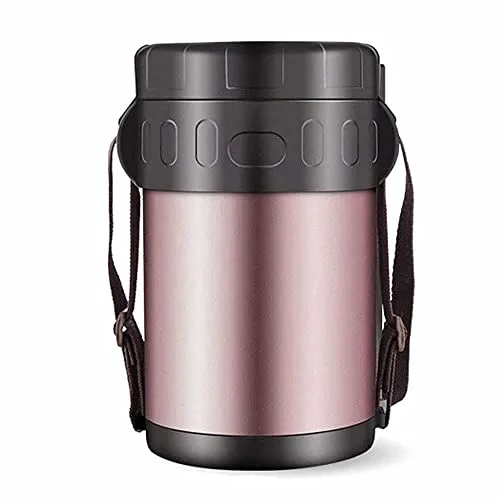 Food,Stainless Steel Insulated Food Jar Container for Lunch/Hot Food,T Leak Proof,Withoutbag,2L