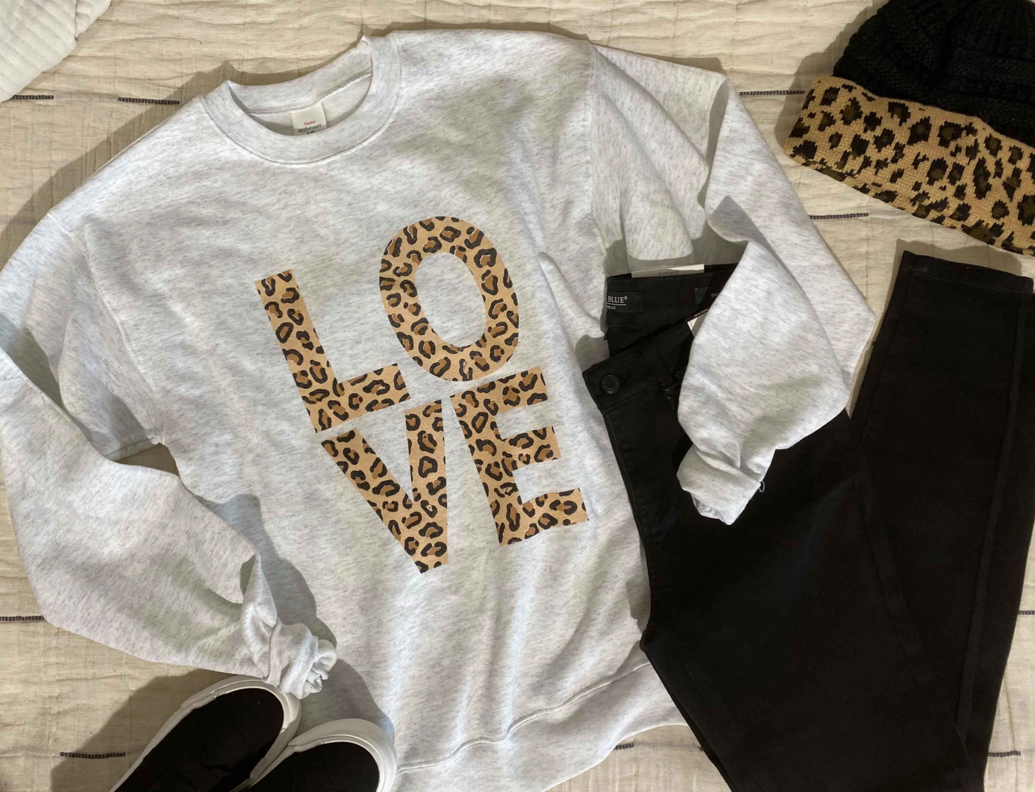 For the Love of Leopard Crewneck** - Final Sale