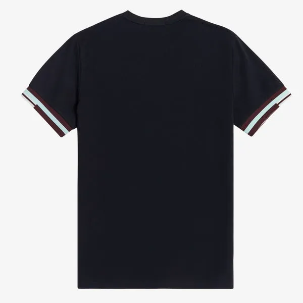 Fred Perry Abstract Cuff T-Shirt - Navy