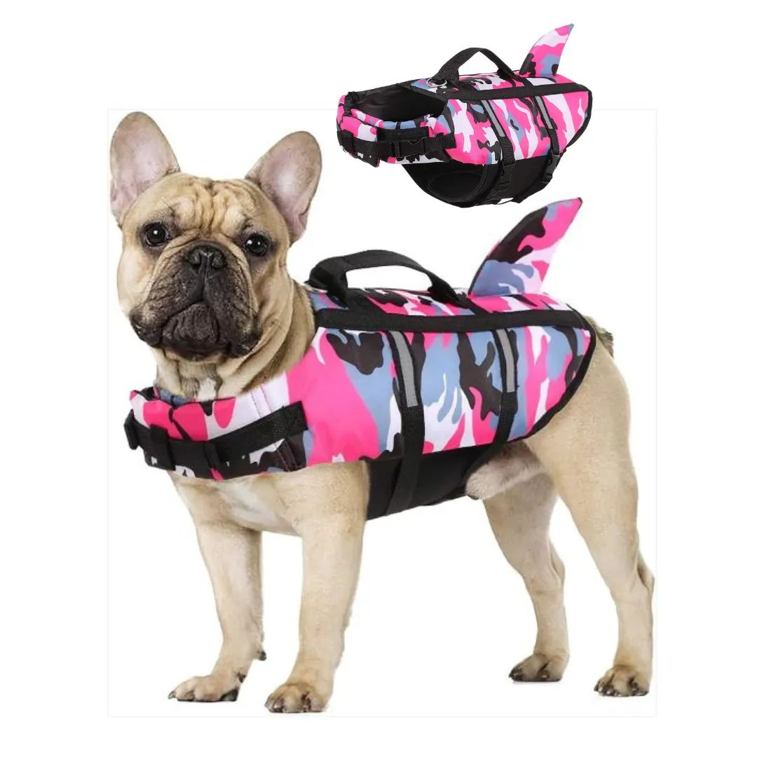 Frenchie Shark Vest Life Jacket with Safety Rescue Handle