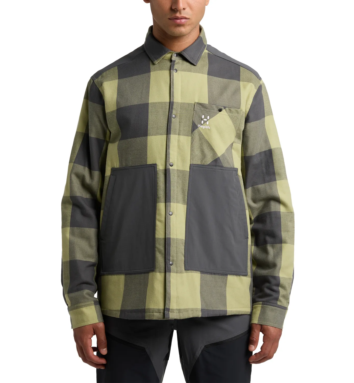 Haglöfs Men&#x27;s Insulated Timmer Shirt Thyme Green/Magnetite | Buy Haglöfs Men&#x27;s Insulated Timmer Shirt Thyme Green/Magnetite here | Outnorth