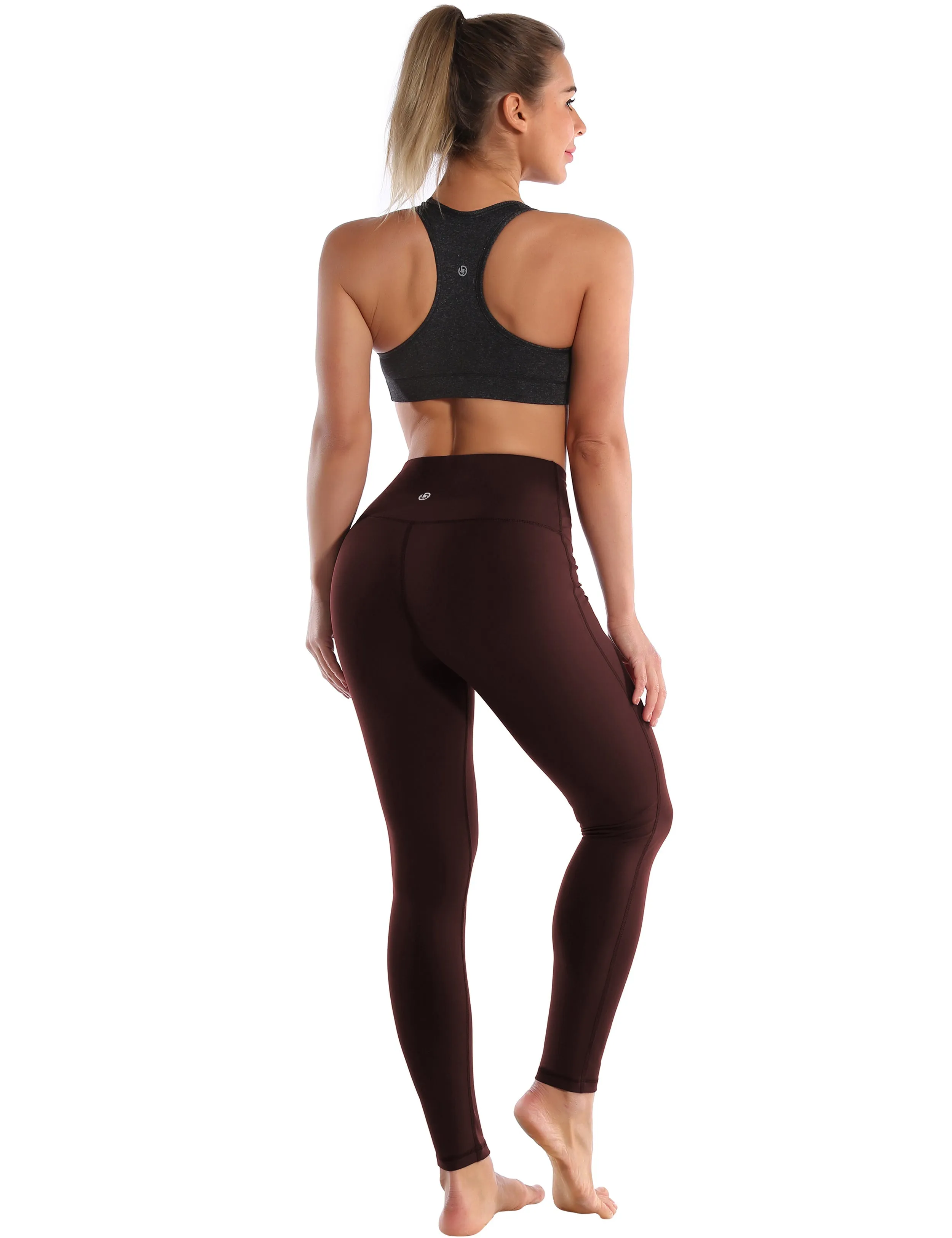 High Waist Side Line Running Pants mahoganymaroon_Running