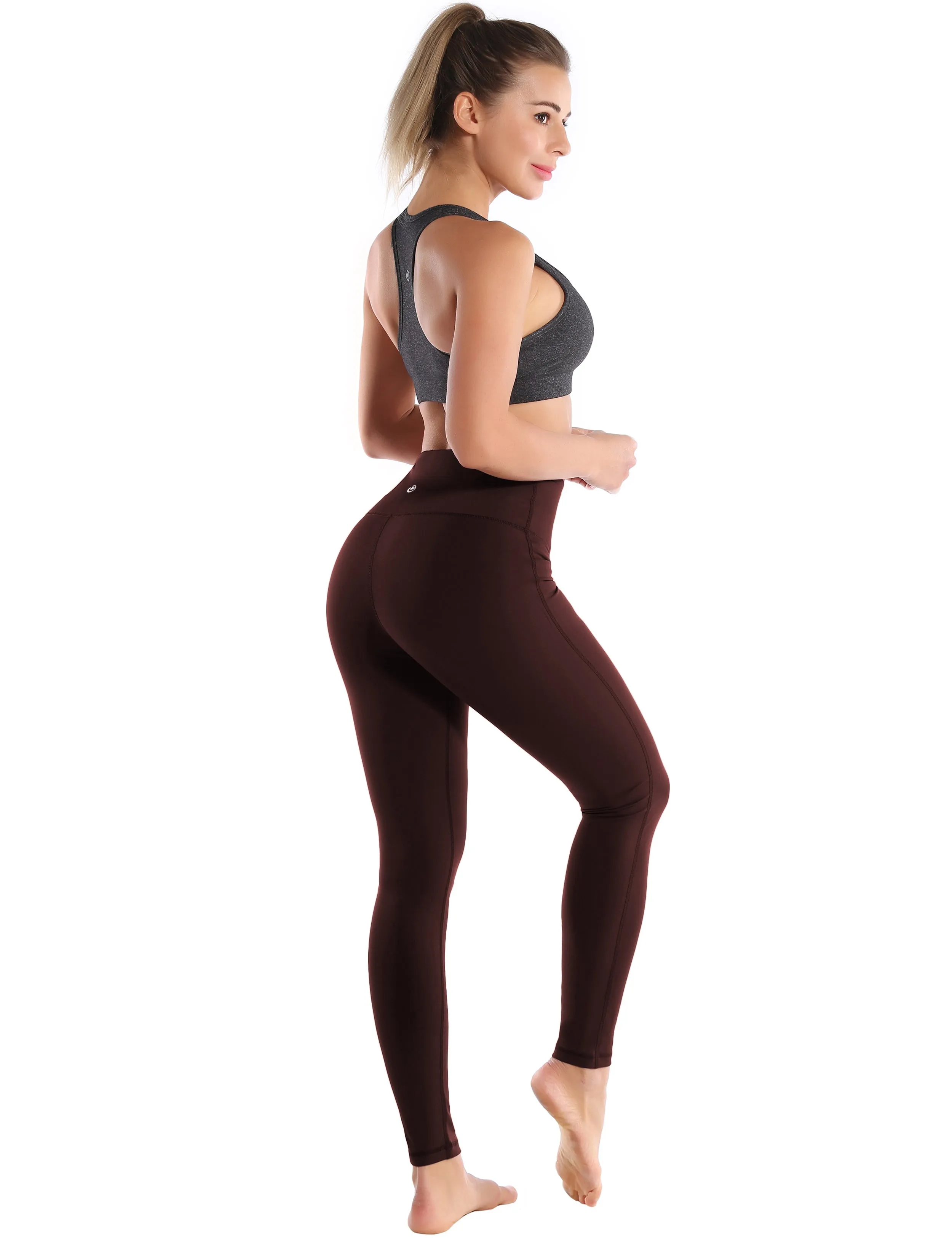 High Waist Side Line Running Pants mahoganymaroon_Running