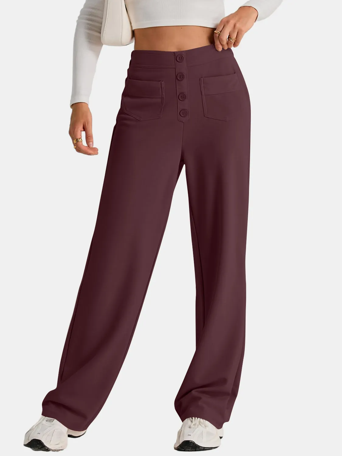 High Waist Wide Leg Pants