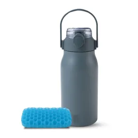 Homestic Water Bottle & Mouse Wrist Pad Combo Set | Office Desk Essentials Combo | Vacuum Insulated Bottle with Handle | Pain Relief Wrist Pad | 1000 ML | HH-22111B-T-D001 | Multi