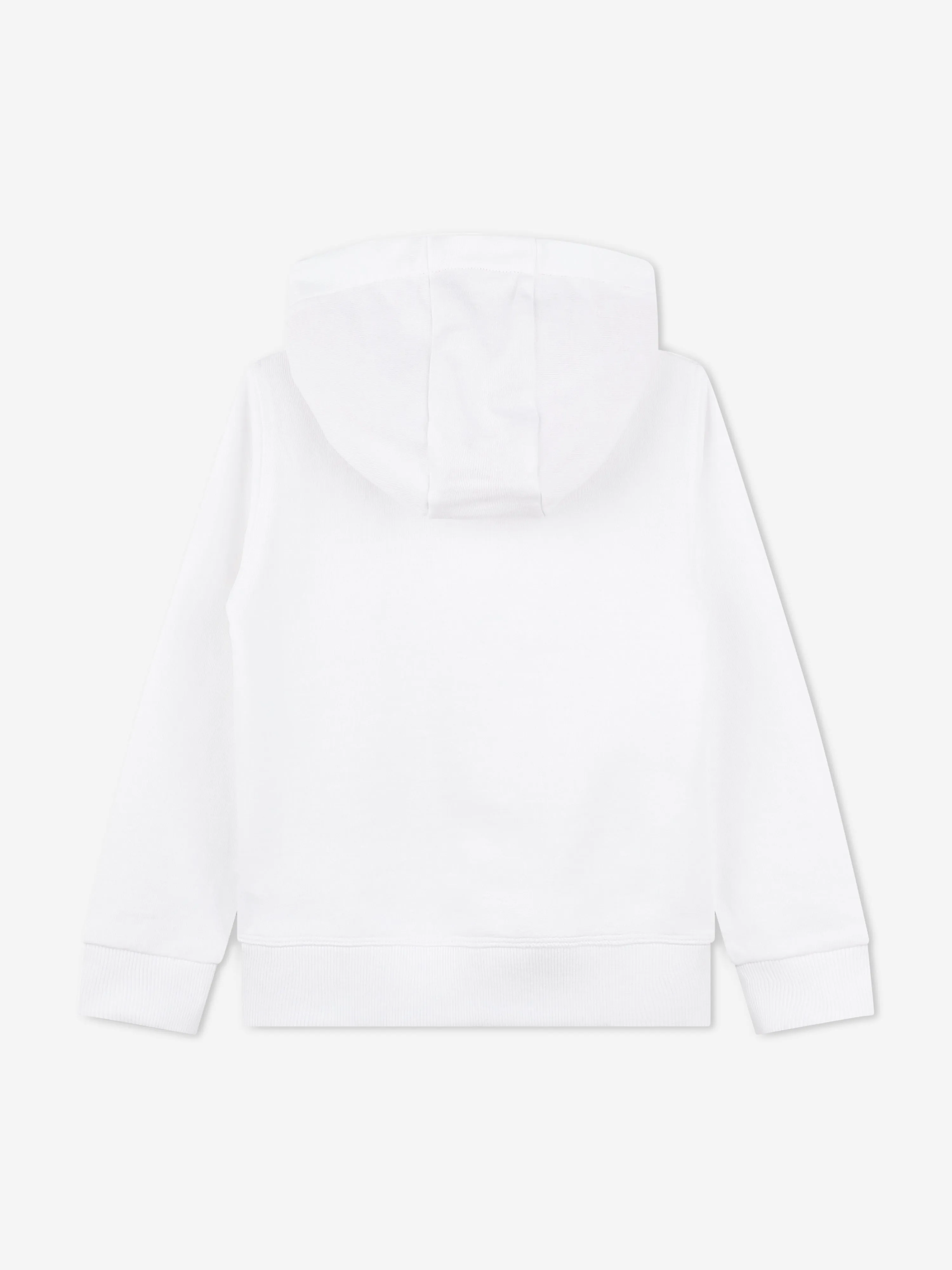 Hugo Boys Logo Print Hoodie in White