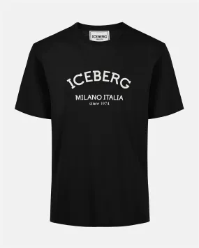 Iceberg Print T-Shirt Jersey (Black) - I23F02N63259000