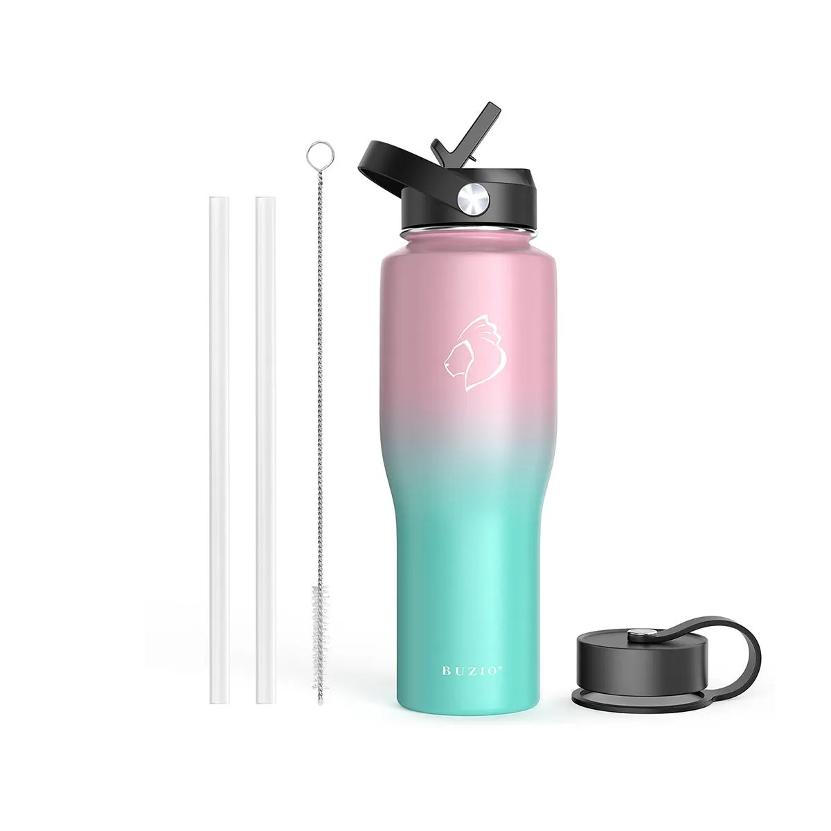 Insulated Water Bottle Fits in Car Cup Holder | 32oz  | Bubble Gum