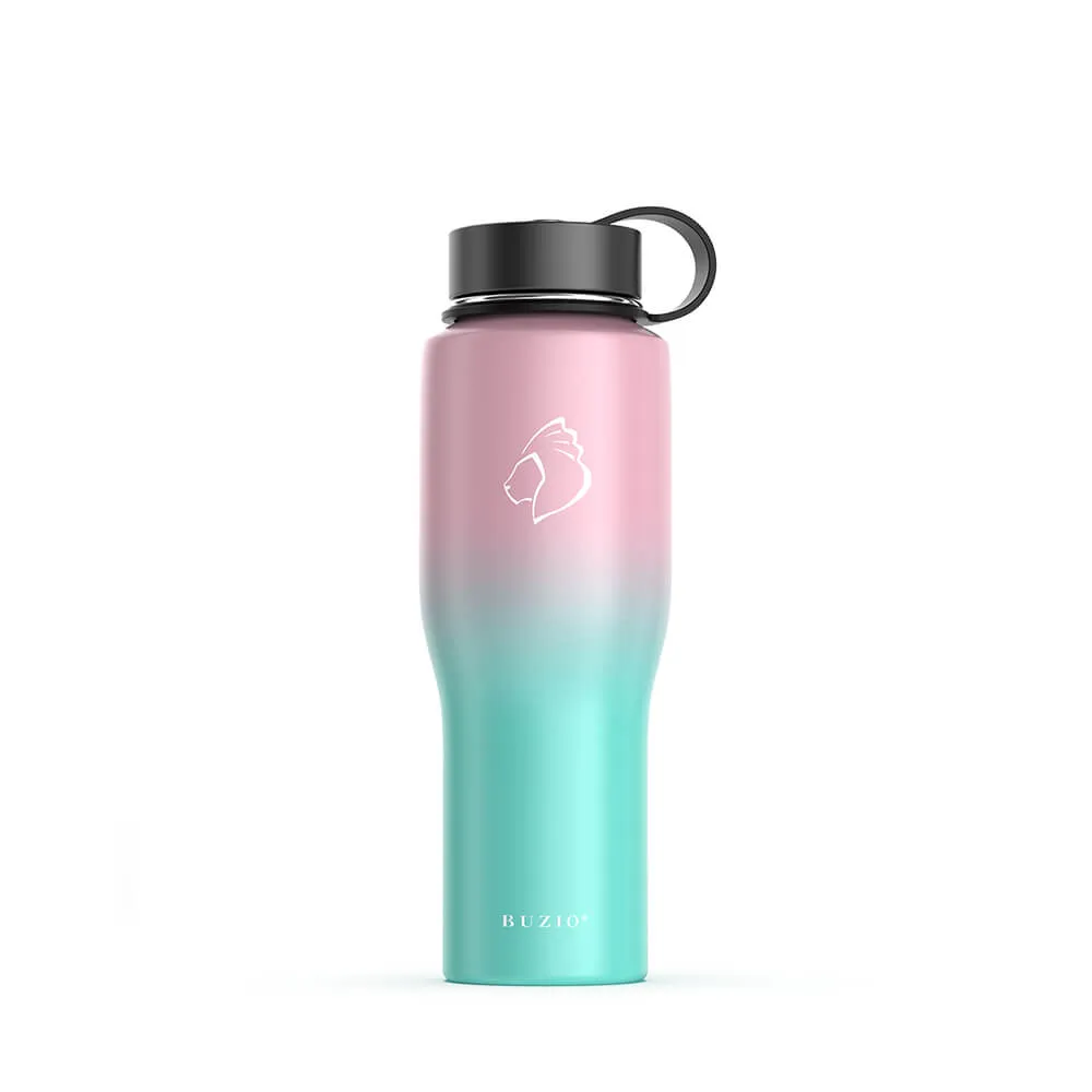 Insulated Water Bottle Fits in Car Cup Holder | 32oz  | Bubble Gum