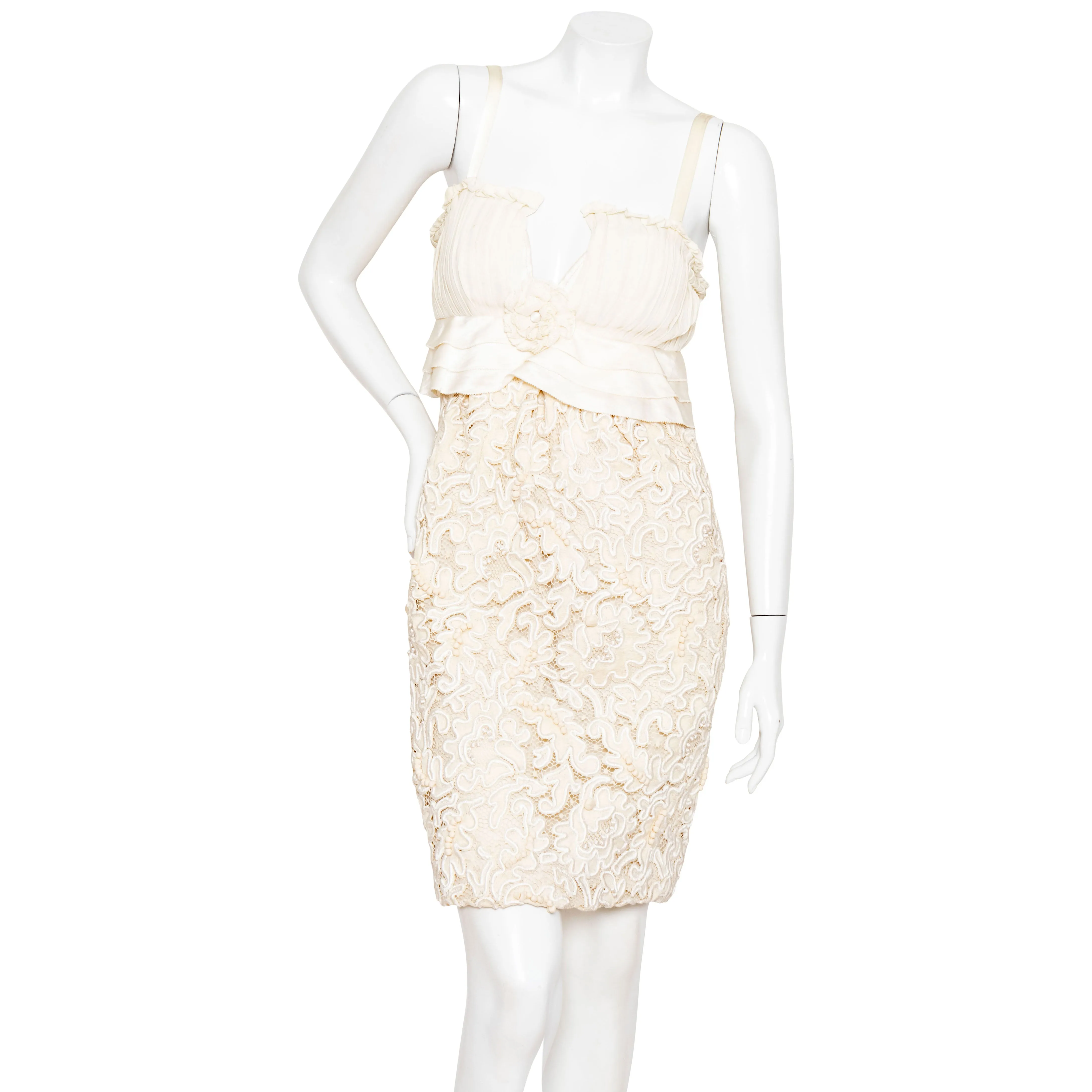 Ivory Haute Couture Lace Dress