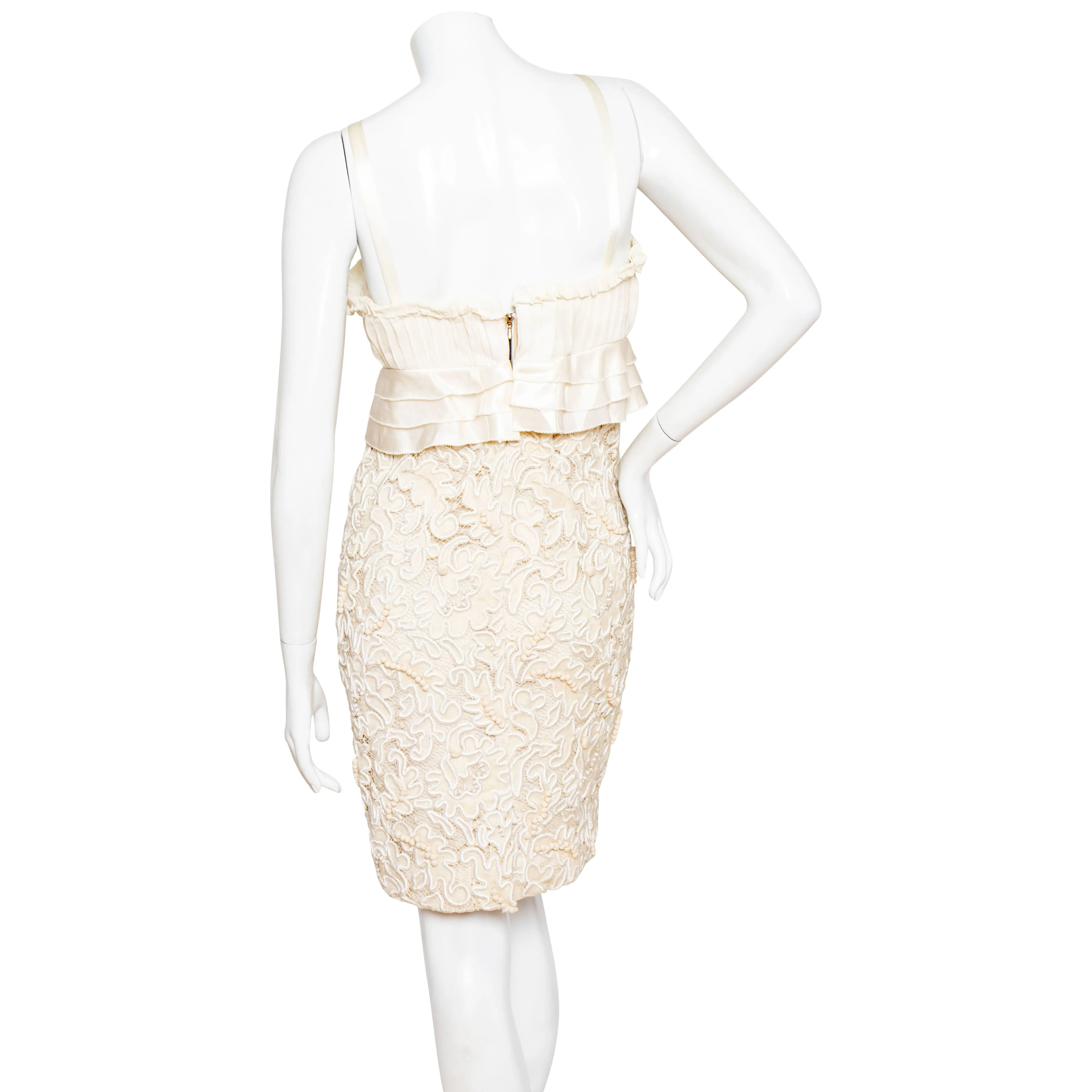 Ivory Haute Couture Lace Dress