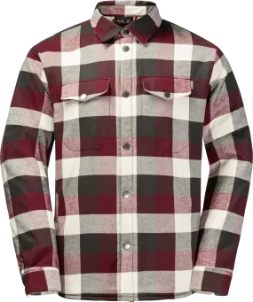 Jack Wolfskin Men&#x27;s Felsenweg Insulated Shirt Cordovan Red Checks | Buy Jack Wolfskin Men&#x27;s Felsenweg Insulated Shirt Cordovan Red Checks here | Outnorth