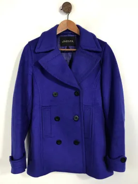 Jaeger Women's Wool Peacoat Coat | UK10 | Purple