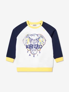 KENZO Baby Boys Elephant Sweatshirt in White