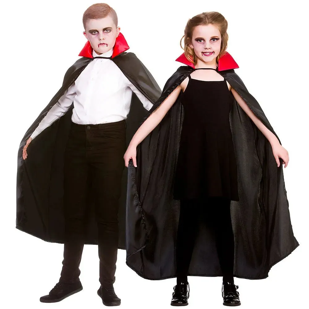 Kid's Deluxe Satin Vampire Cape 95cm