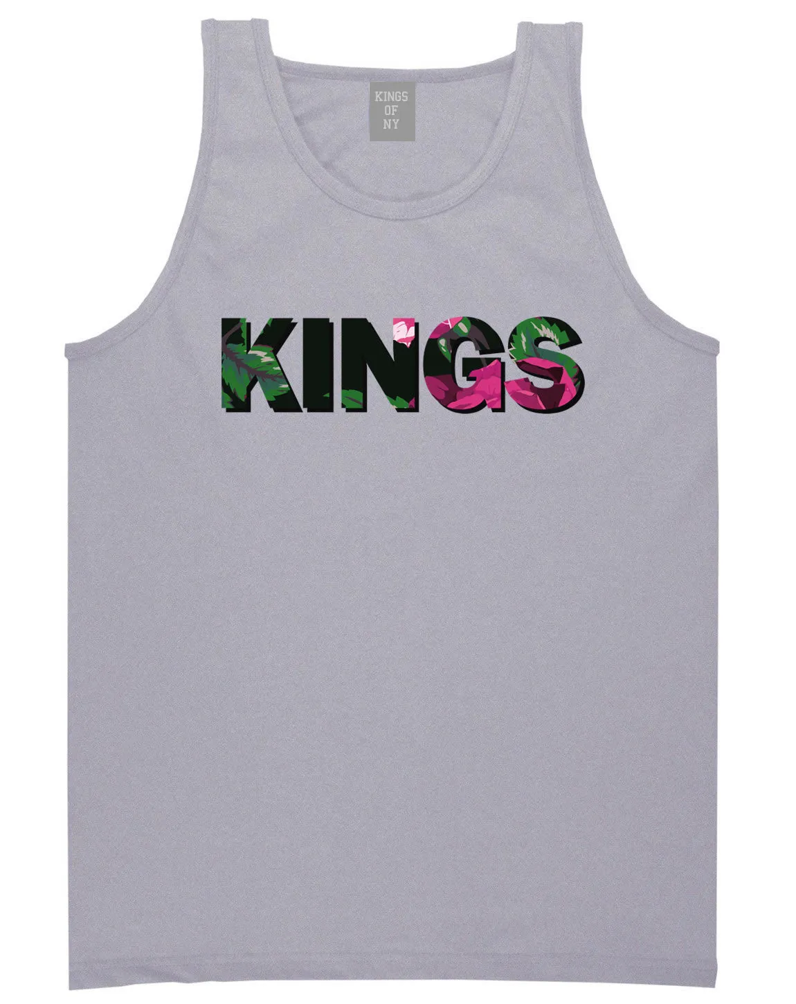 Kings Floral Print Pattern Tank Top