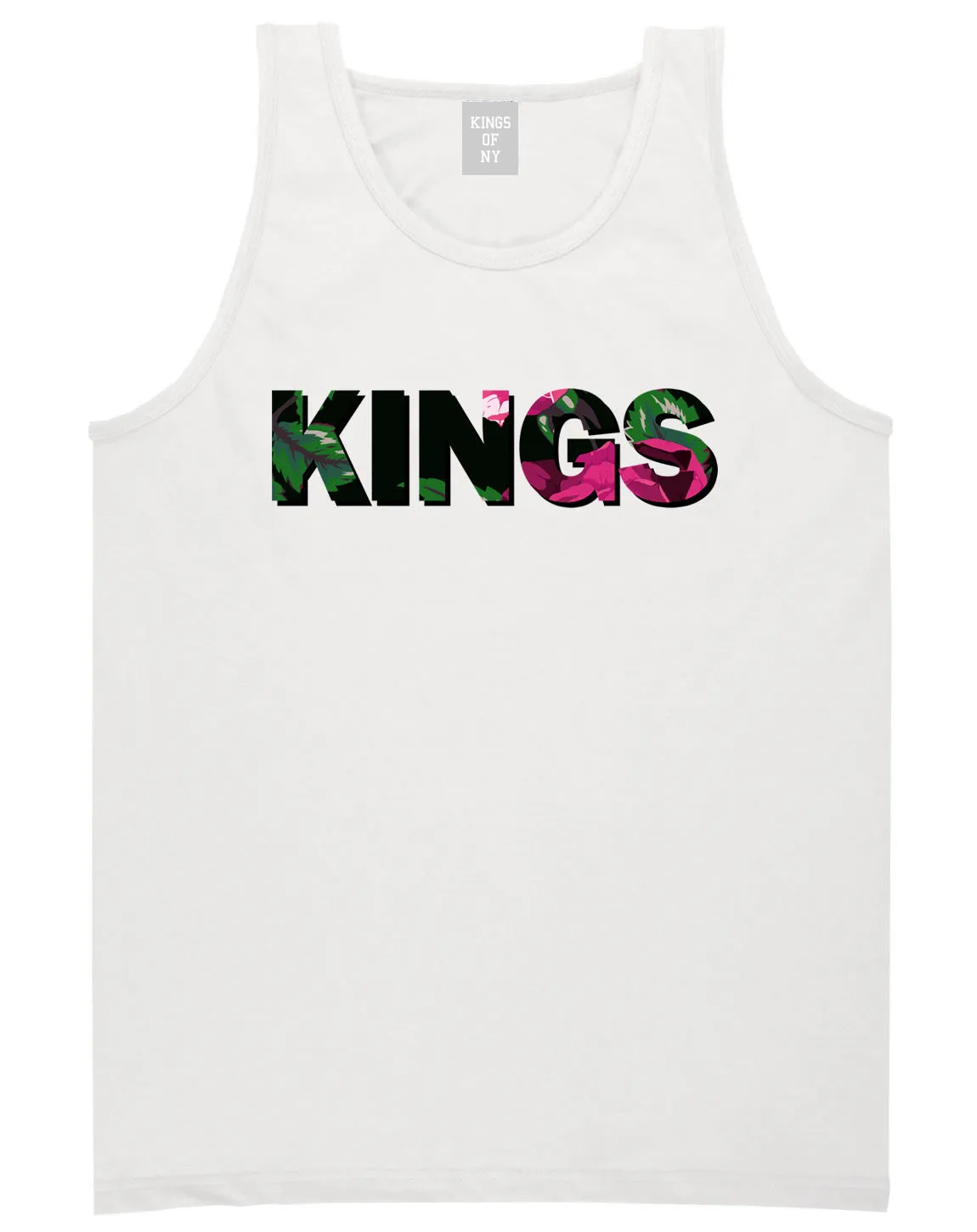 Kings Floral Print Pattern Tank Top