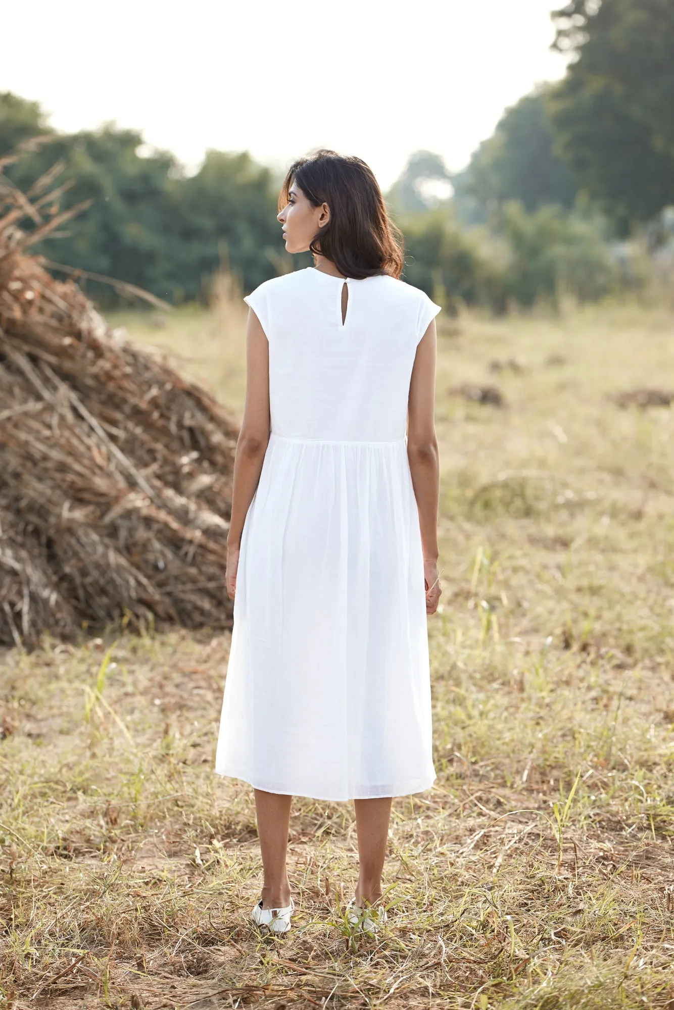 Lehar Dress - White