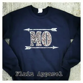 Leopard MO Arrow Sweatshirt Missouri