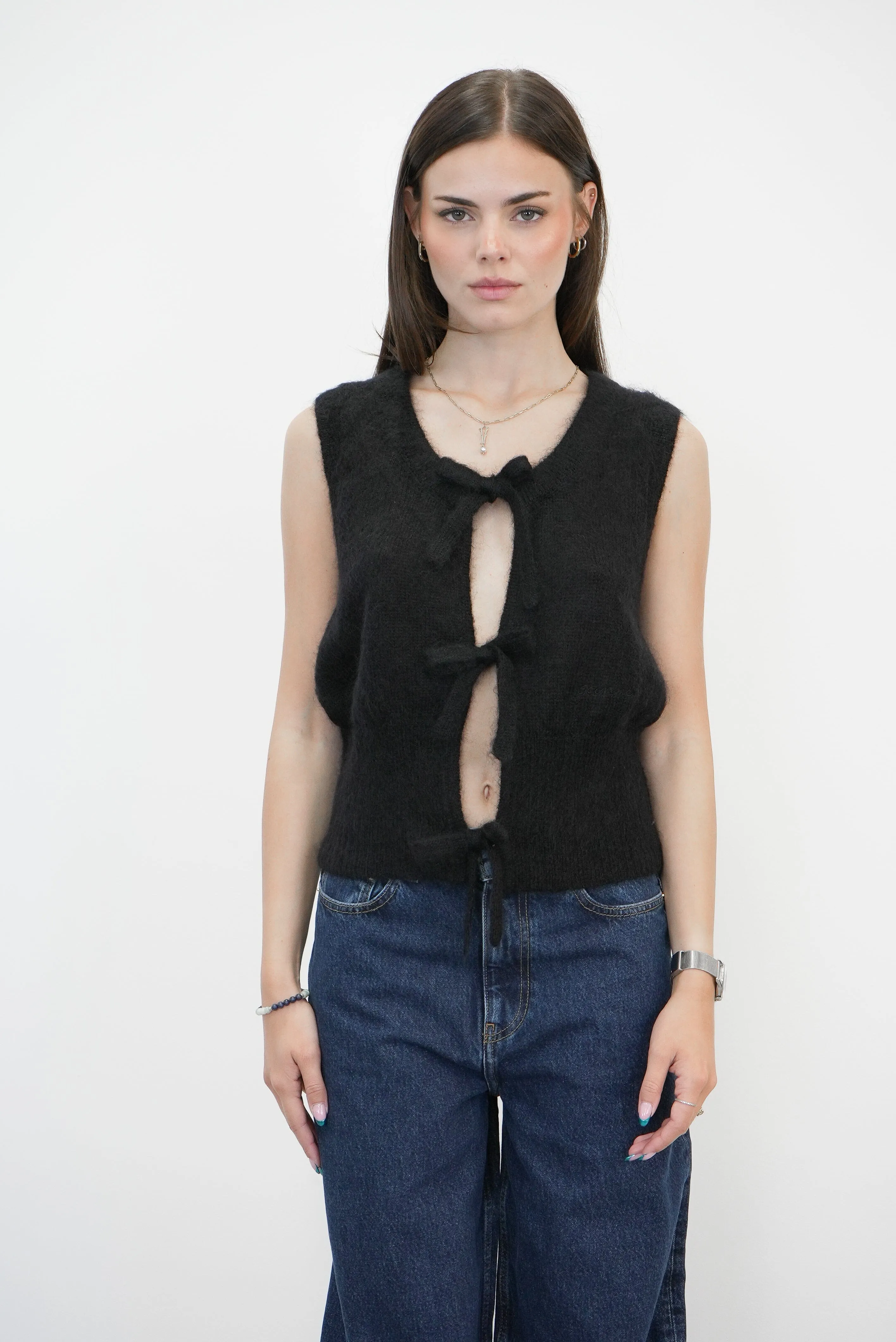 LIGHT MOHAIR TEE STRING VEST