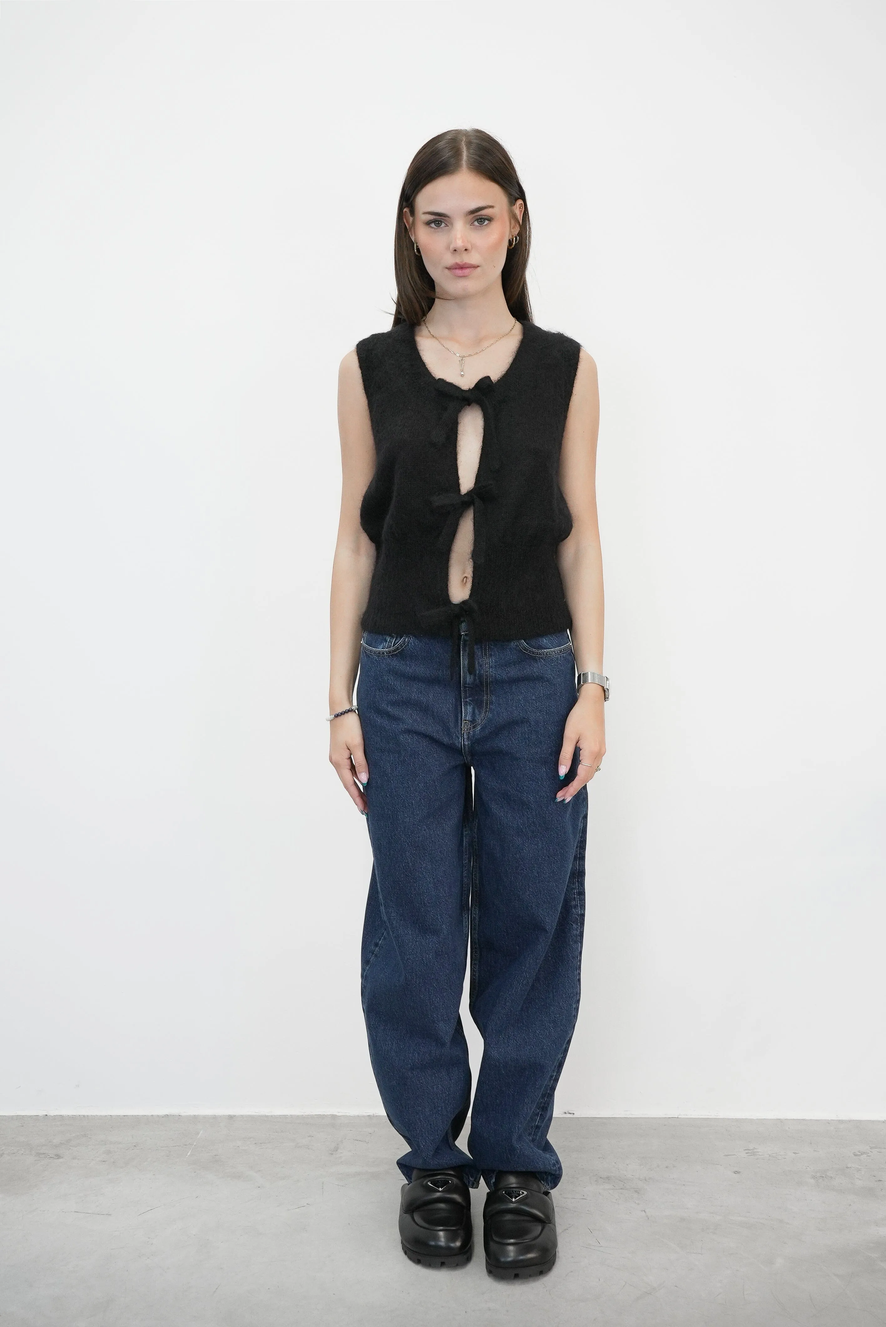 LIGHT MOHAIR TEE STRING VEST