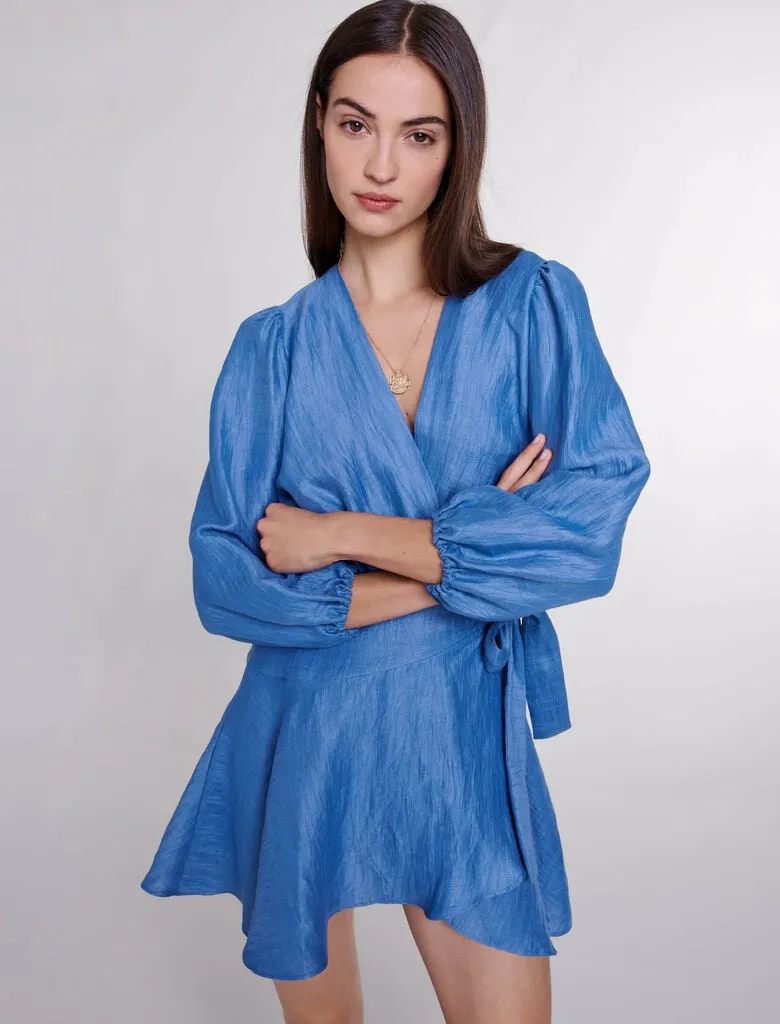 Linen wrap dress