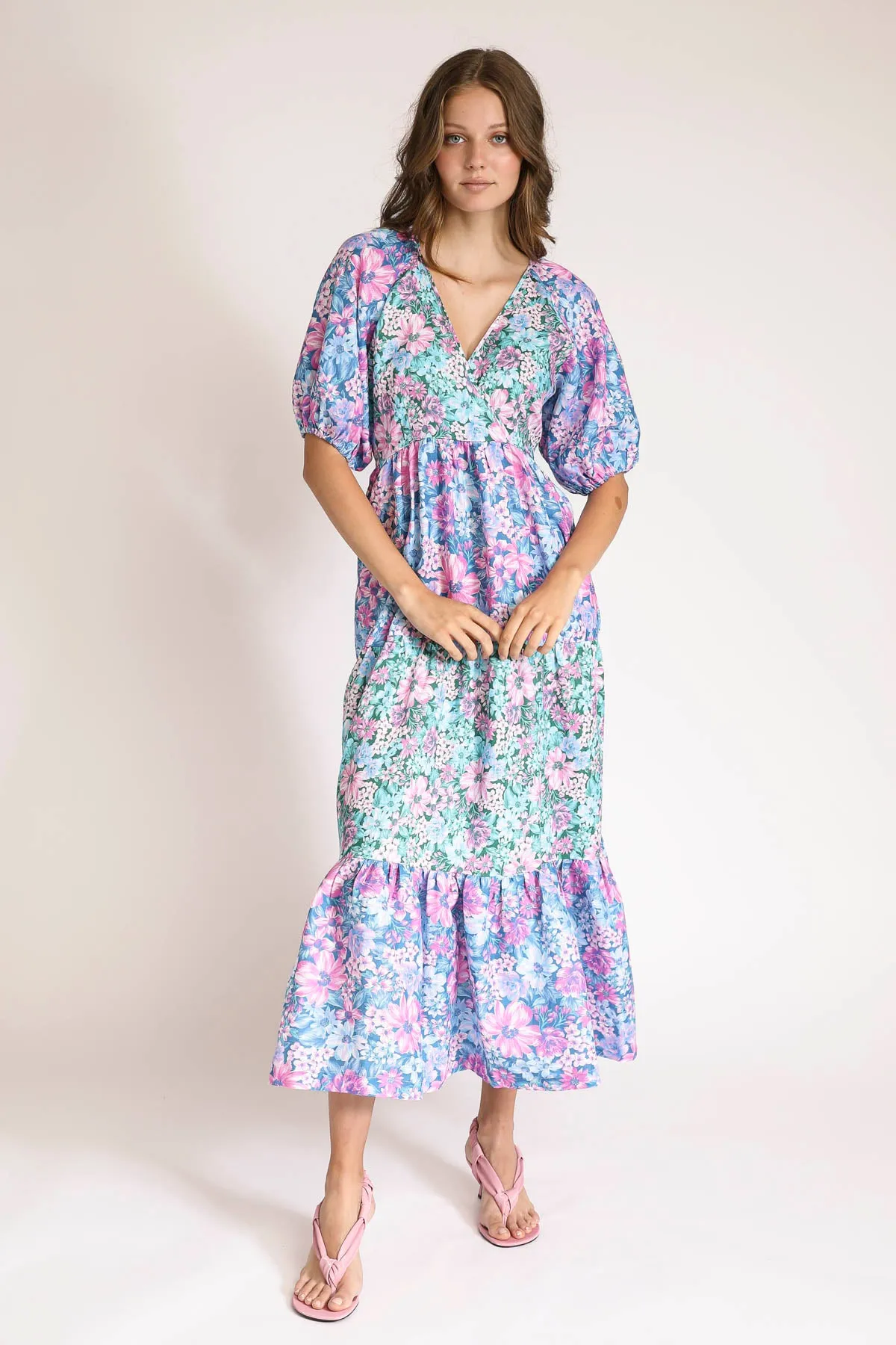 Lisa Wrap Front Maxi Dress