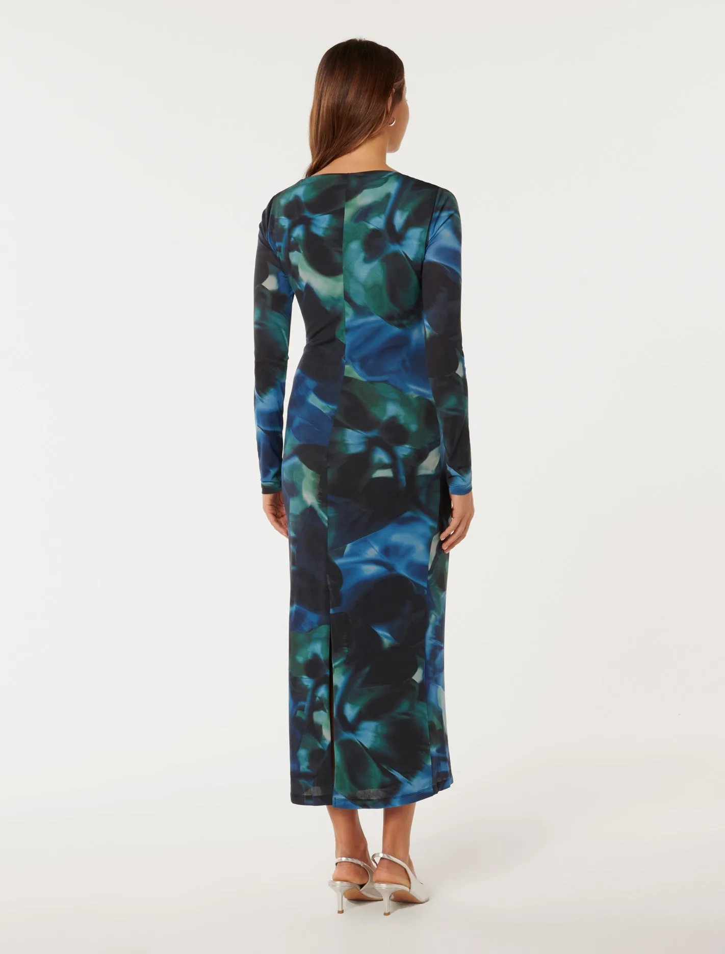 Loretta Ruched Jersey Midi Dress