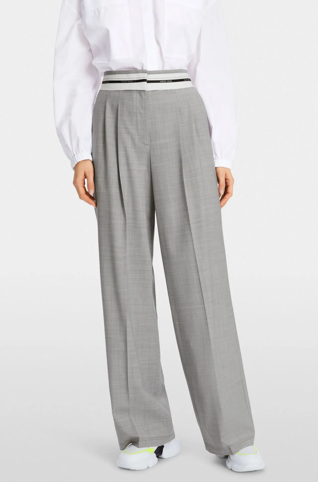 Marc Cain - Wichita High Waist Pants in Silver Grey