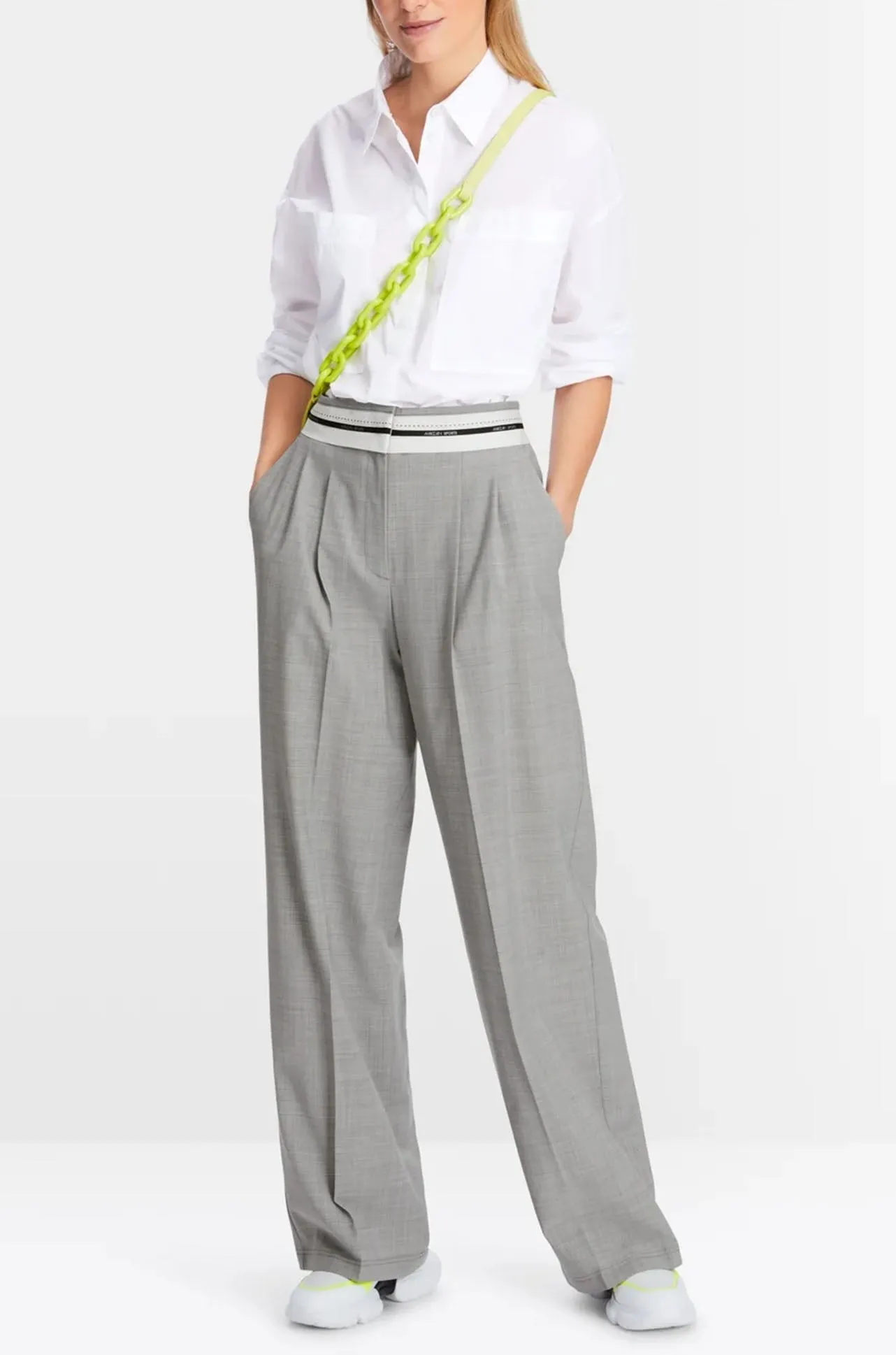 Marc Cain - Wichita High Waist Pants in Silver Grey