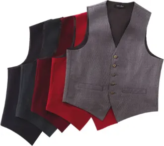 Men's 5 Button Vest - No Lapel