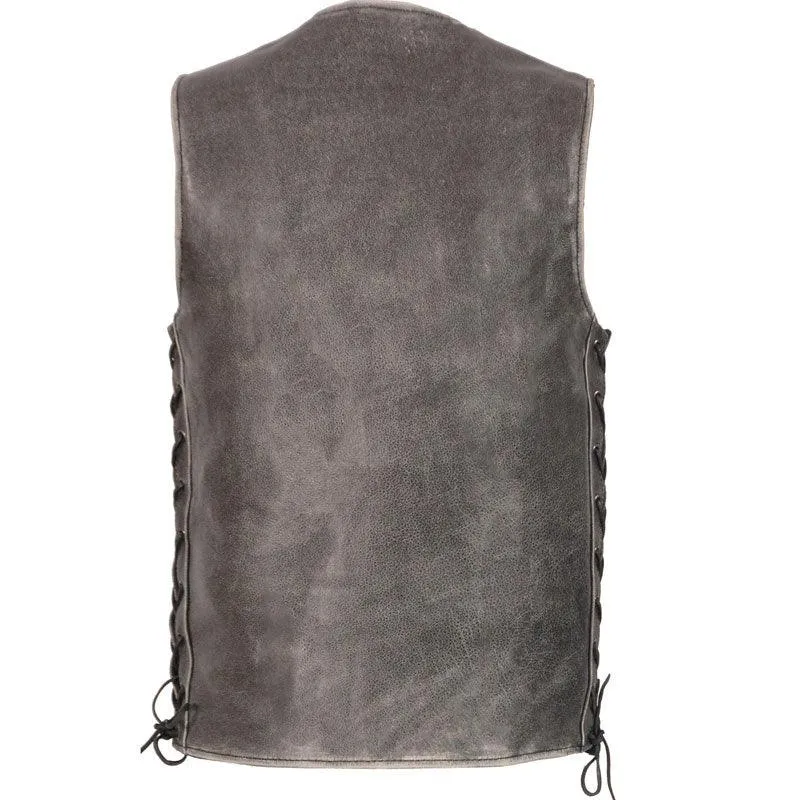 MEN'S GREY SIDE LACE VEST