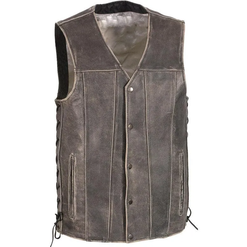 MEN'S GREY SIDE LACE VEST