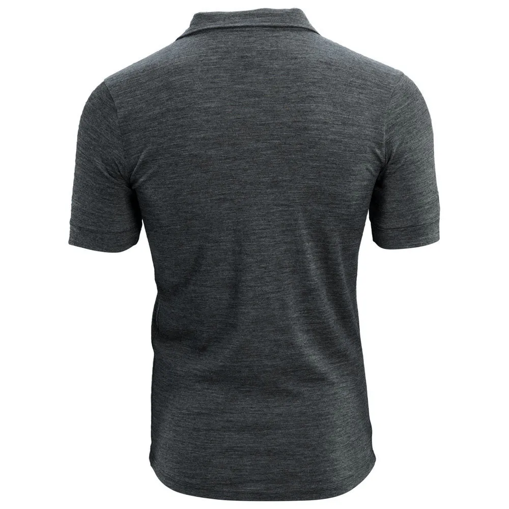 Mens Merino 180 Short Sleeve Polo Shirt (Smoke)