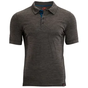 Mens Merino 180 Short Sleeve Polo Shirt (Smoke)