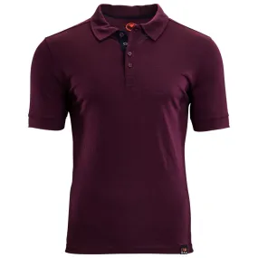 Mens Merino 180 Short Sleeve Polo Shirt (Wine)