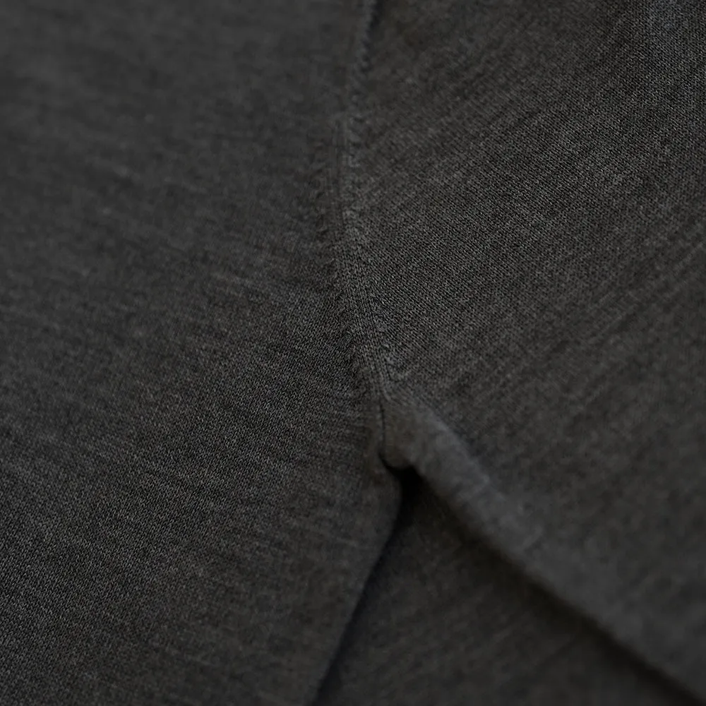 Mens Merino V Neck Sweater (Smoke/Charcoal)