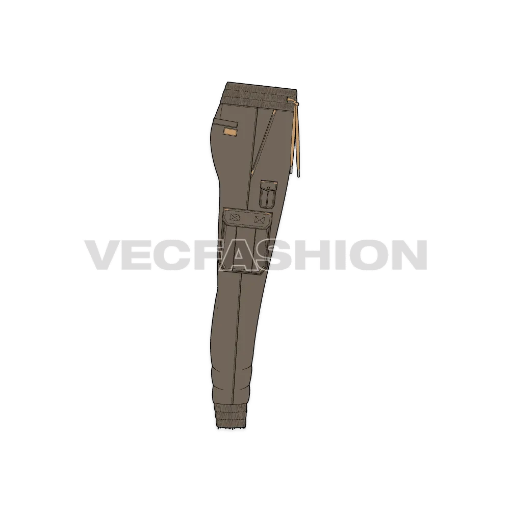 Mens Slim Fit Cargo Joggers