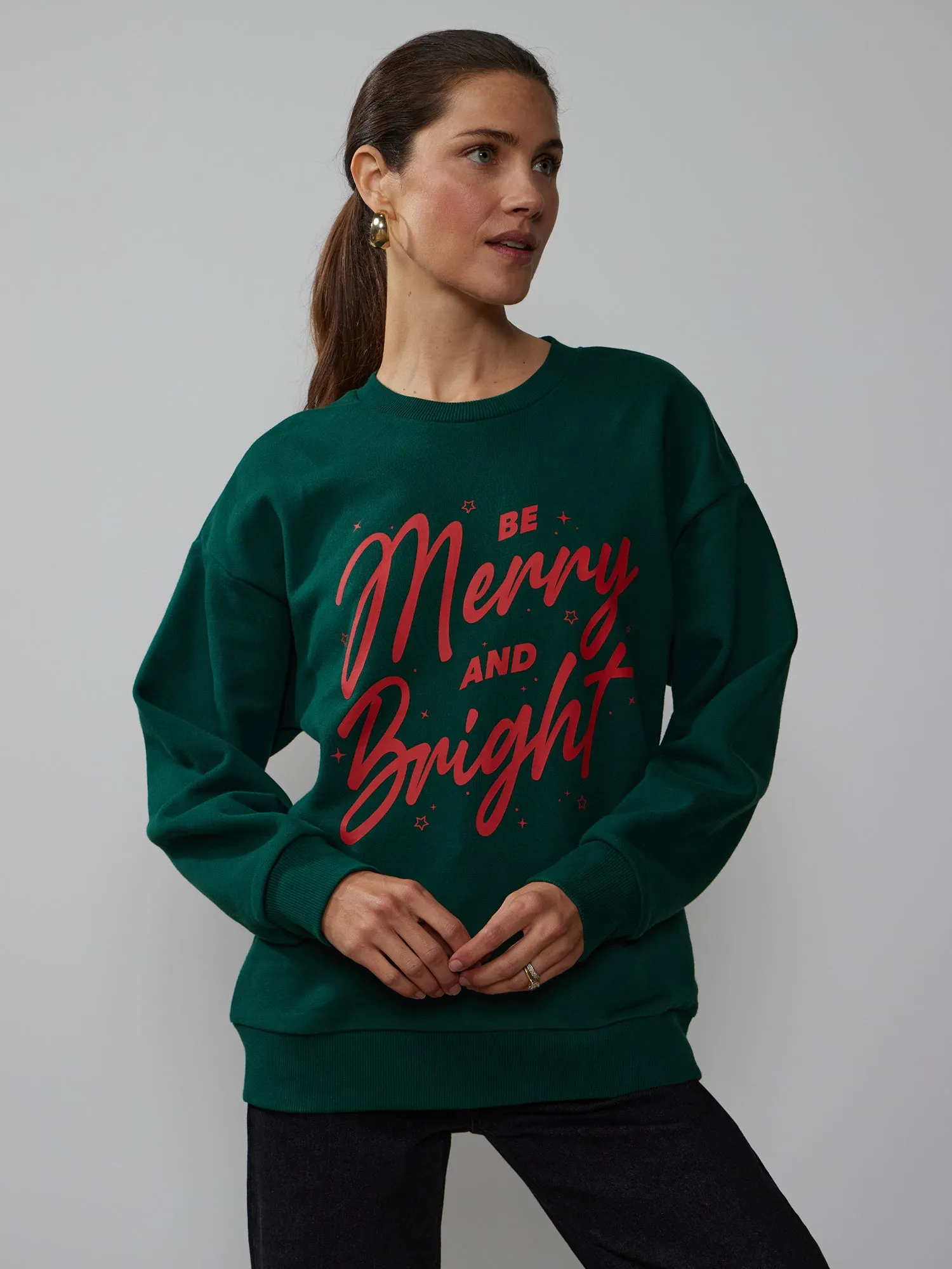 Merry & Bright Fleece Sweatshirt