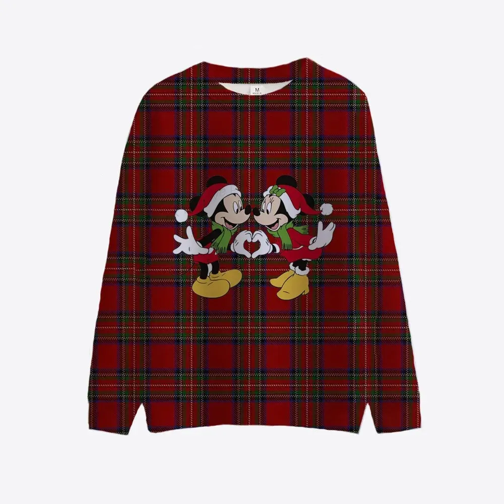 Mickey Minnie Round Collar Christmas Sweatshirt