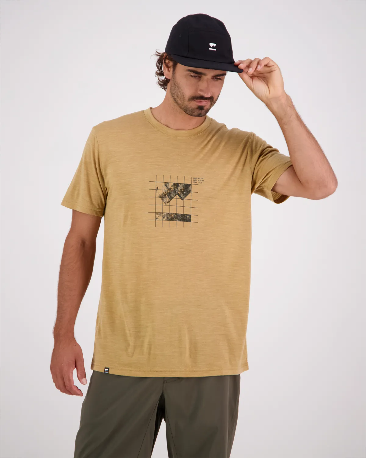 Mons Royale Men&#x27;s Zephyr Merino Cool T-Shirt Smokey Cumin | Buy Mons Royale Men&#x27;s Zephyr Merino Cool T-Shirt Smokey Cumin here | Outnorth