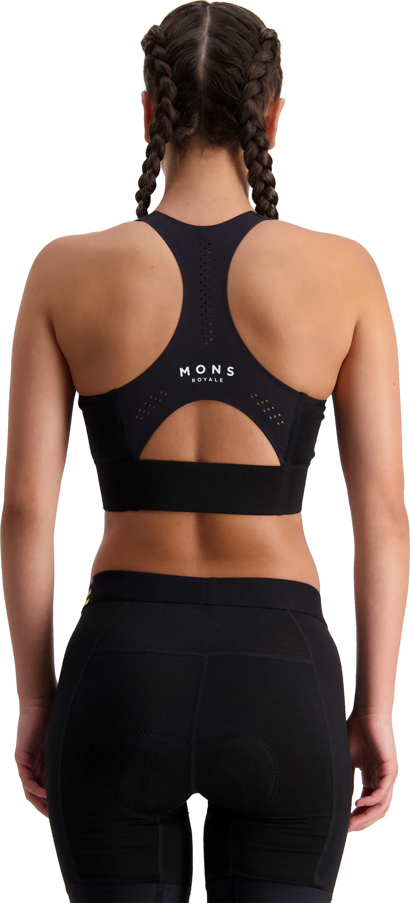 Mons Royale Women&#x27;s Stratos Merino Shirt Sports Bra Black | Buy Mons Royale Women&#x27;s Stratos Merino Shirt Sports Bra Black here | Outnorth